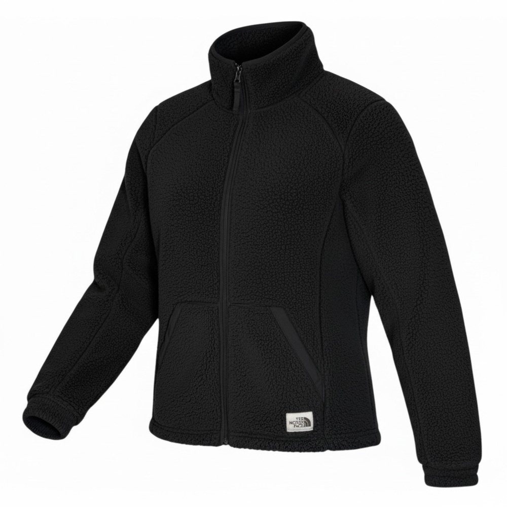 The North Face Campshire Women's Full Zip Jacket Fleece Sherpa SOFT Black XS